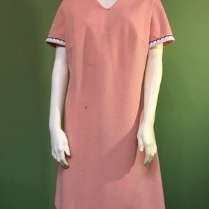 Diner Inspired Dress Wmns Peach Vtg Dress k162